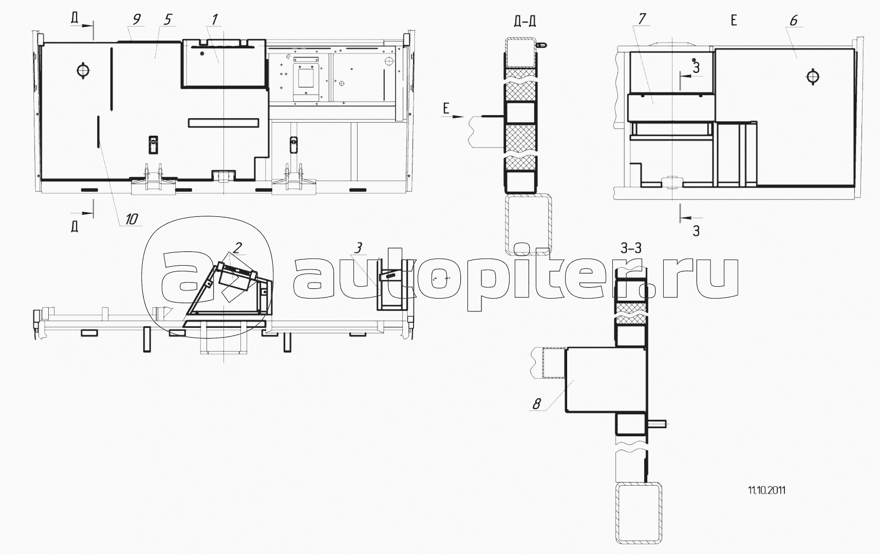5299-30-31-5301630 – Облицовка каркаса рабочего места водителя
