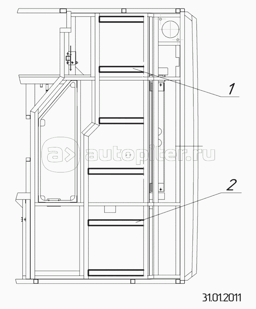 5299-5600550 - Установка закладных пластин в каркас мотоотсека