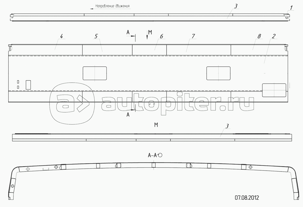 52994-102-5700500 – Крыша в сборе (см. 52994-5700500СБ)