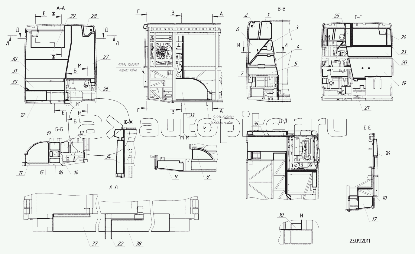 52994-5601710 – Установка панелей мотоотсека