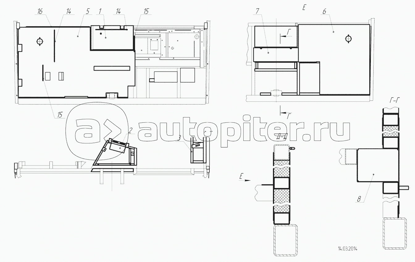 5299-412-5301630 – Облицовка каркаса рабочего места водителя