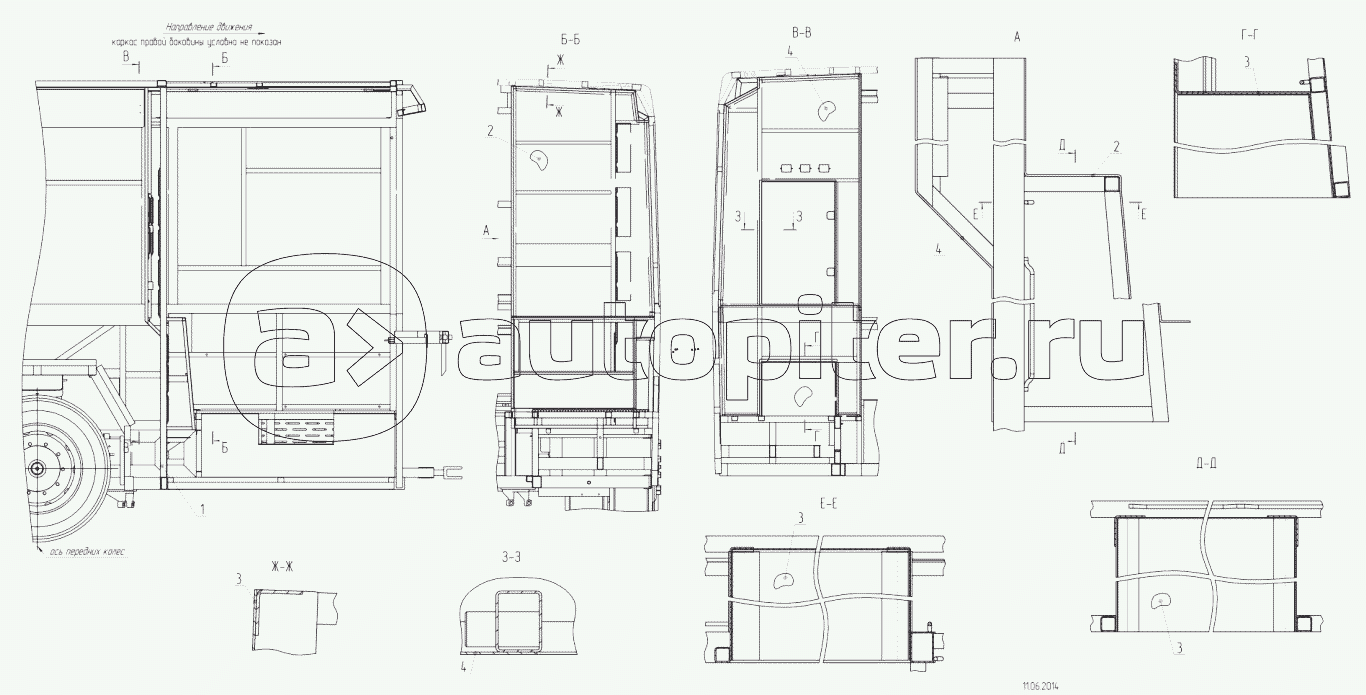 52994-7801060-01 – Установка каркаса левой перегородки