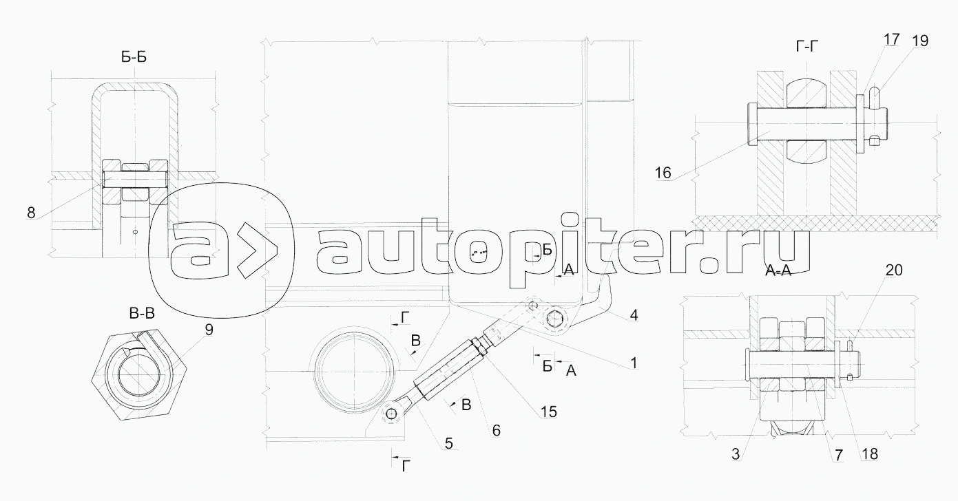 65115-8505001-91 Установка запоров заднего борта