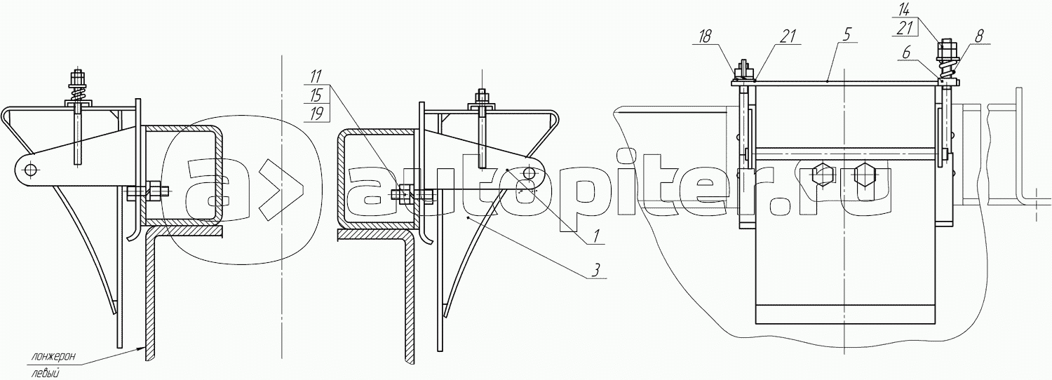 66065-3926010 Установка противооткатных упоров