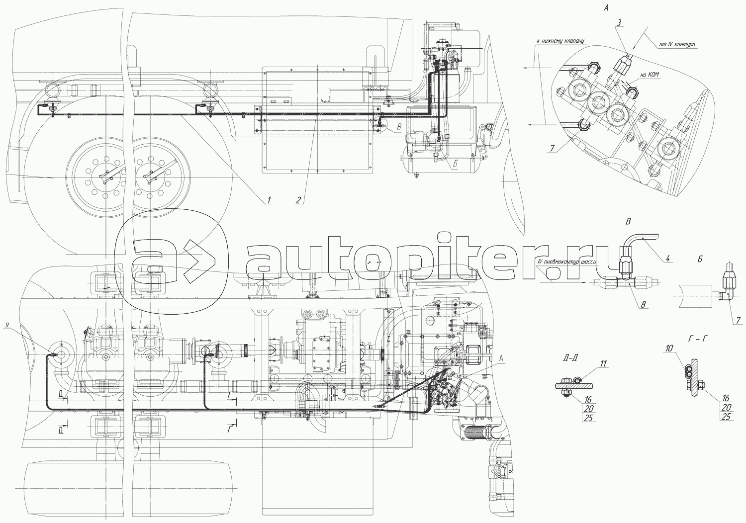 66063-01-8020010-03 Установка системы управления нижними клапанами