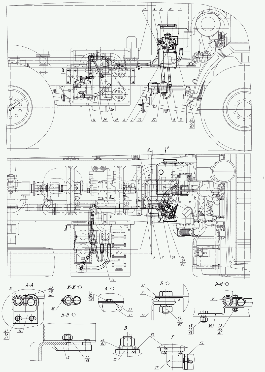 66063-01-8600020-03 Установка системы гидрооборудования привода насоса