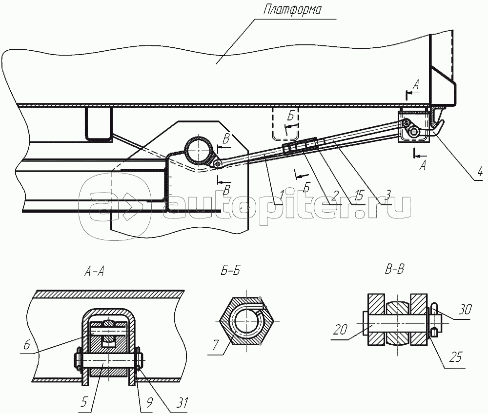 9509-8505001-30 Установка запоров заднего борта