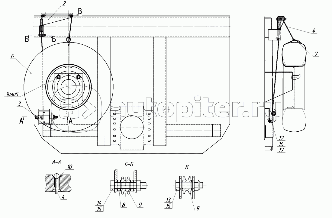 9509-8505010-30 Установка запасного колеса