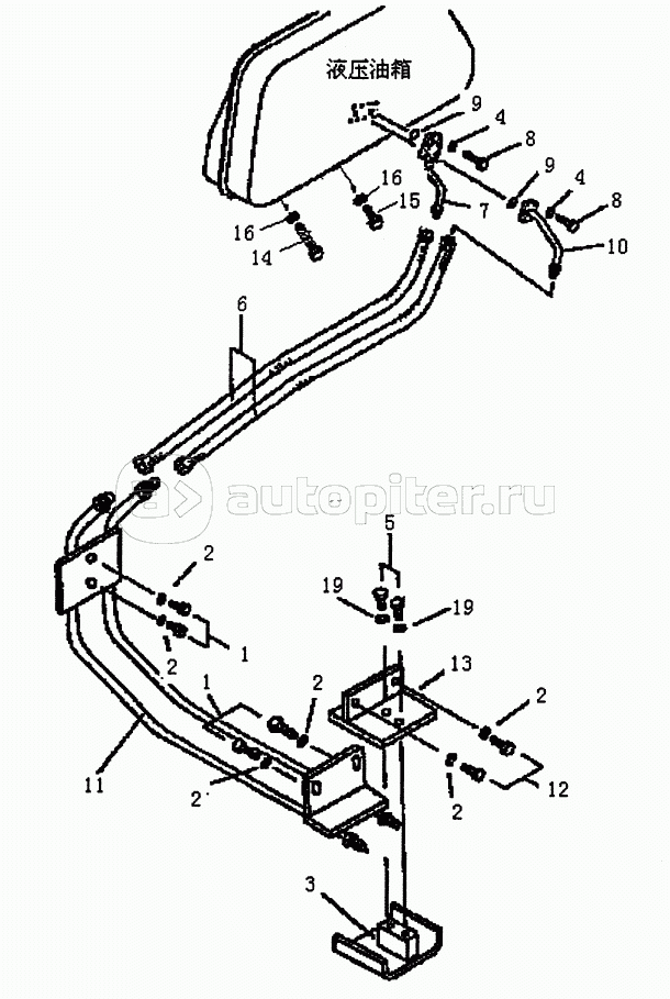 HYDRAULIC PIPING (TANK TO LIFT CYLINDER) (1/2) (PD165YG)