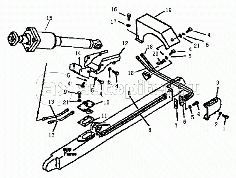 HYDRAULIC PIPING (TANK TO TILT CYLINDER) (2/2) (PD165YG)