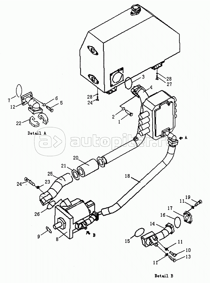HYDRAULIC PIPING (PUMP TO HYDRAULIC TANK) (PD165Y-1)