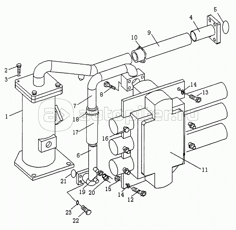 HYDRAULIC PIPING (VALVE TO OIL FILTER) (PD165Y-1)