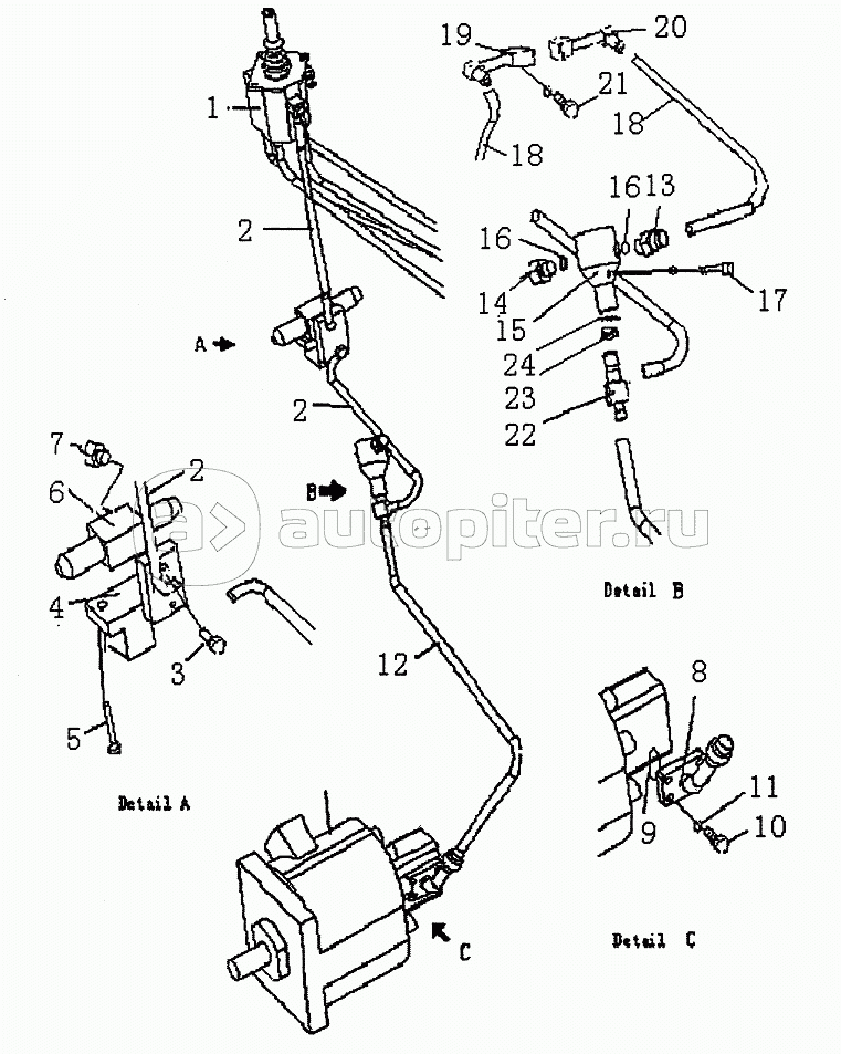 HYDRAULIC PIPING (VALVE ТО PUMP) (PD165Y-1)