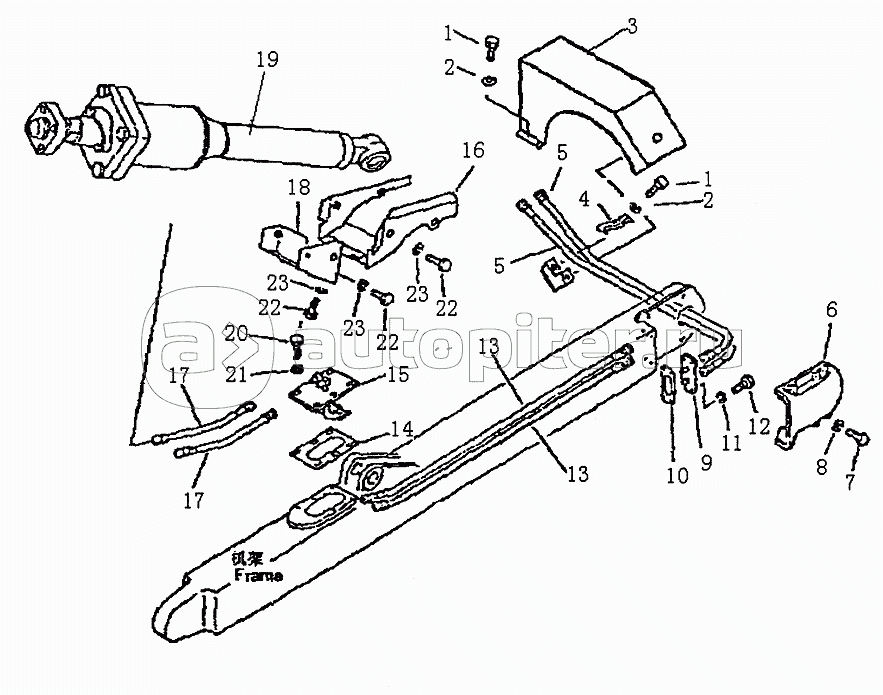HYDRAULIC PIPING (VALVE TO LIFT CYLINDER) (2/2) (PD165Y-1)