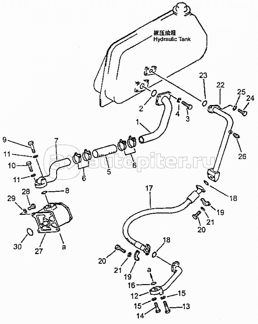 HYDRAULIC PIPING (PUMP TO HYDRAULIC TANK) (PD165YS)