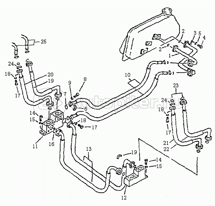 HYDRAULIC PIPING (TANK TO LIFT CYLINDER) (PD165YS)
