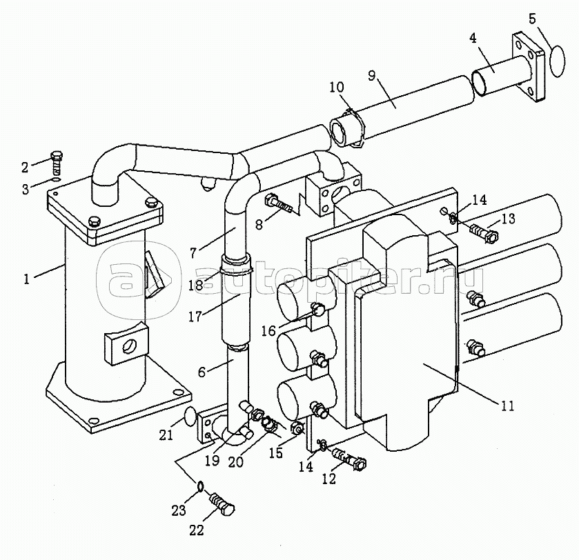 HYDRAULIC PIPIING (VALVE TO OIL FILTER) (PD165YS-1)