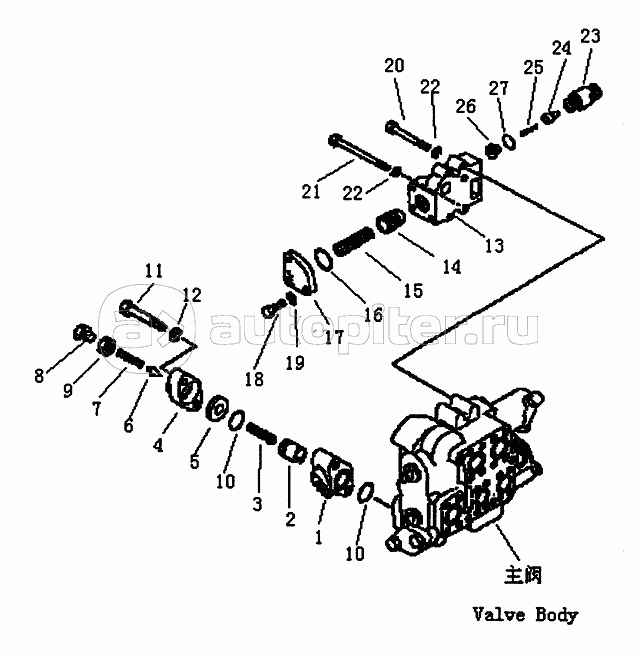 BLADE CONTROL VALVE ASSY (2/2) (PD165Y, PD165YS)