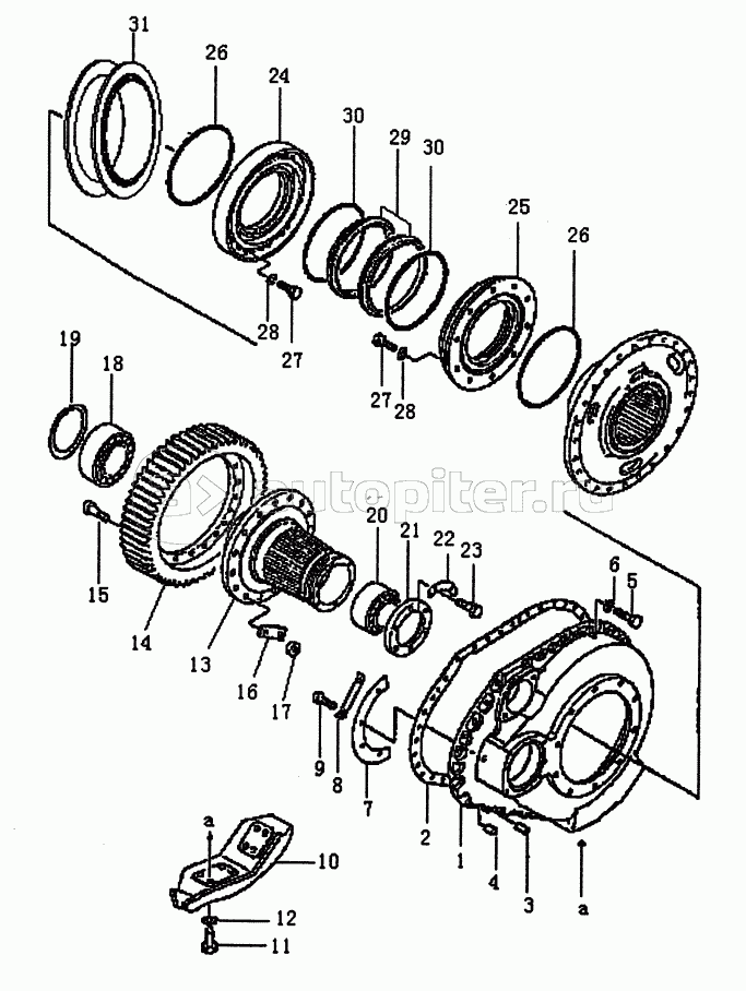 FINAL DRIVE CASE AND GEAR (PD220Y-1, PD220YS) (2/2)