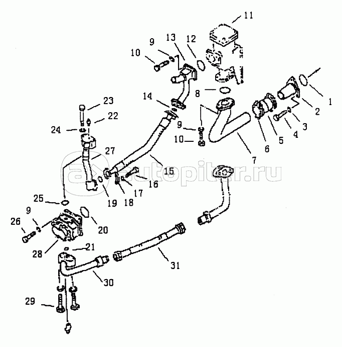 STEERING OIL PIPING PD320Y-1 PD320Y-2 l/3