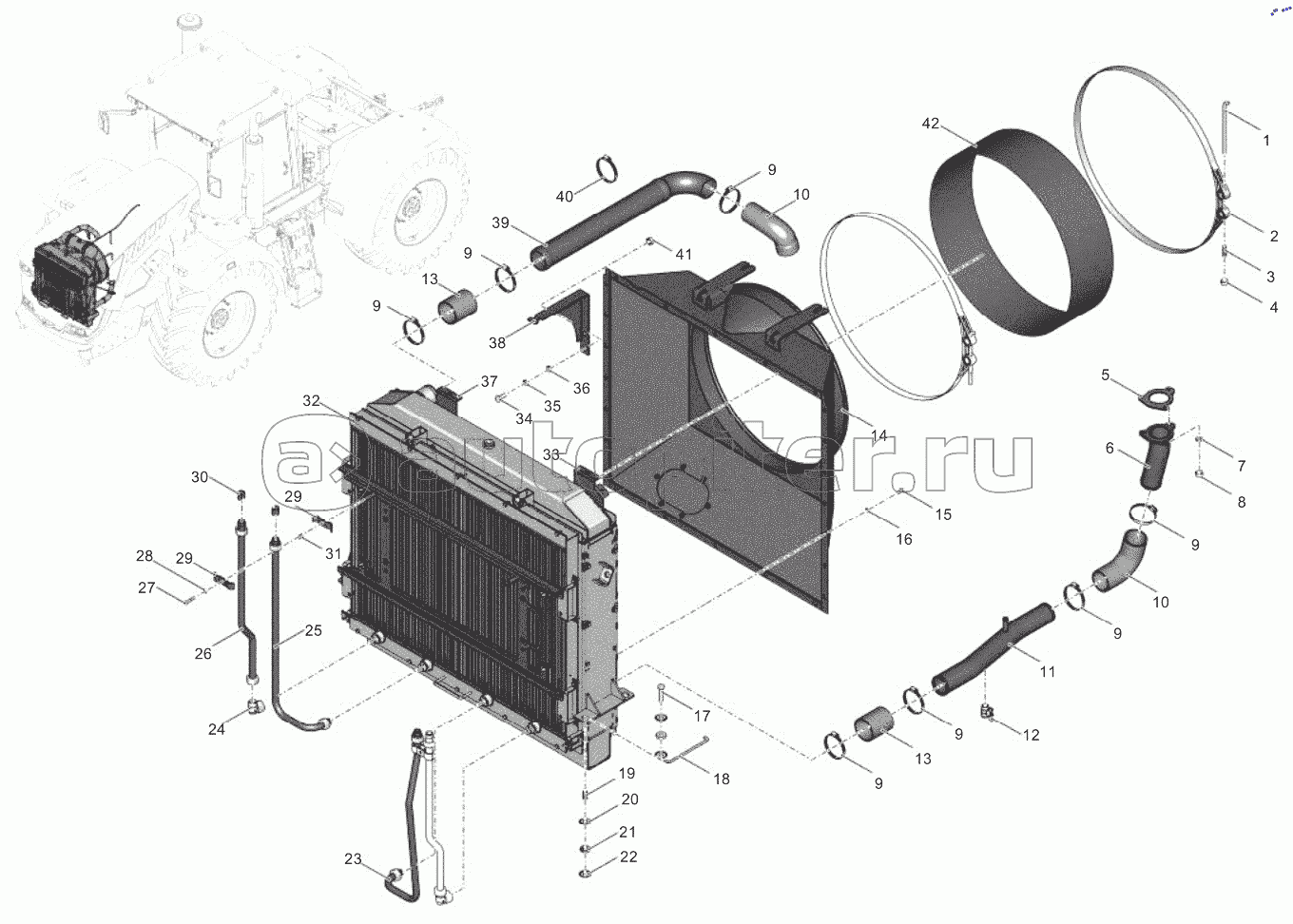739-13.00.000 Система охлаждения двигателя
