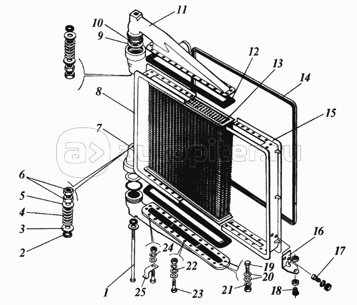 Радиатор воздушный (устанавливать с двигателем СМД-31А, СМД-23)