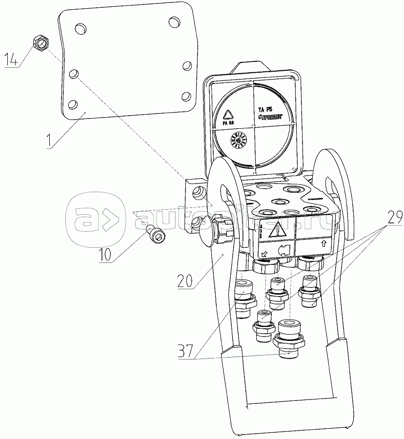 Разъем единый (081.27.09.970), Иллюстрация действительна для техники, произведенной с 20141103