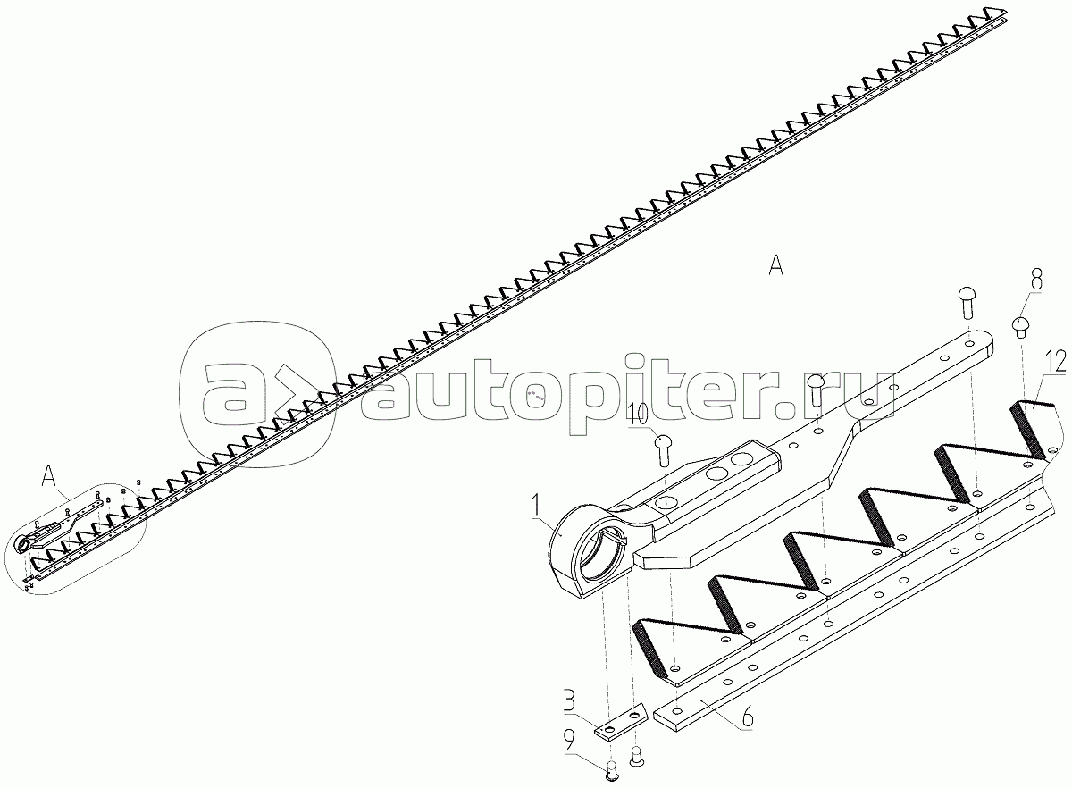 Нож (081.27.05.010), Иллюстрация действительна для техники, произведенной с 20090401