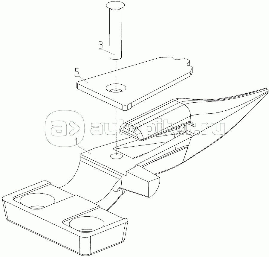 Палец одинарный (081.27.12.050), Иллюстрация действительна для техники, произведенной с 20090701