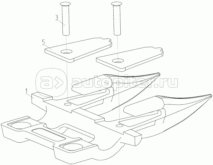 Палец двойной (081.27.12.070), Иллюстрация действительна для техники, произведенной с 20090701