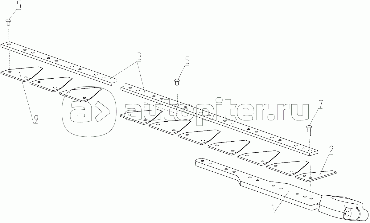 Нож (081.27.02.010-03), Иллюстрация действительна для техники, произведенной с 20090701