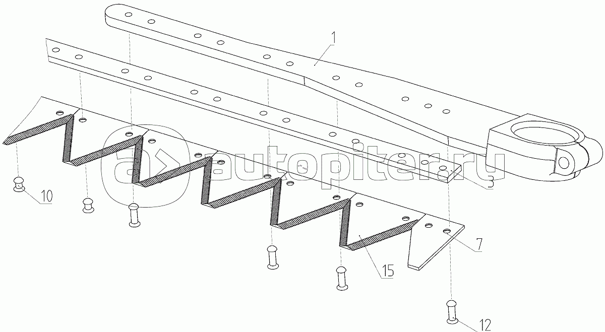 Нож (081.27.32.020-01), Иллюстрация действительна для техники, произведенной с 20110701