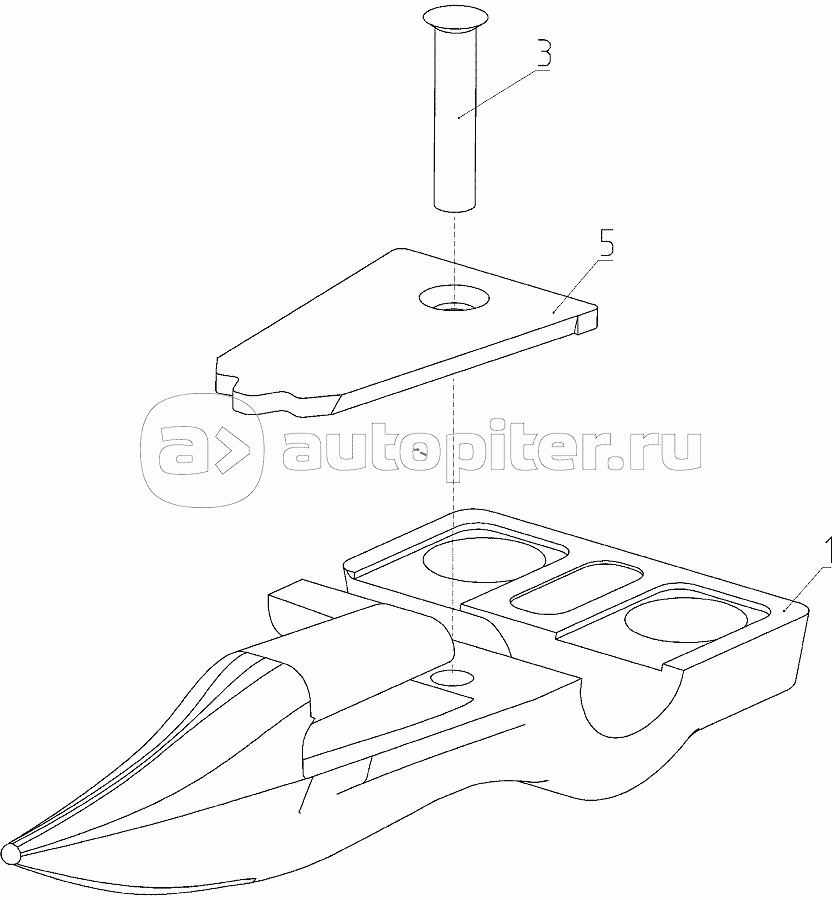 Палец одинарный (081.27.12.150), Иллюстрация действительна для техники, произведенной с 20111003