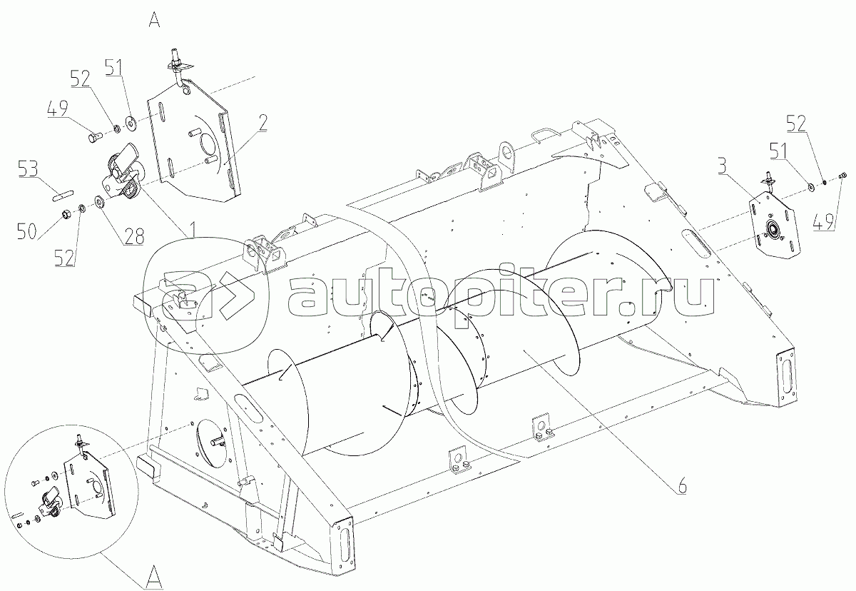 Шнек (S300.27.04.000Ф), Иллюстрация действительна для техники, произведенной с 20171001