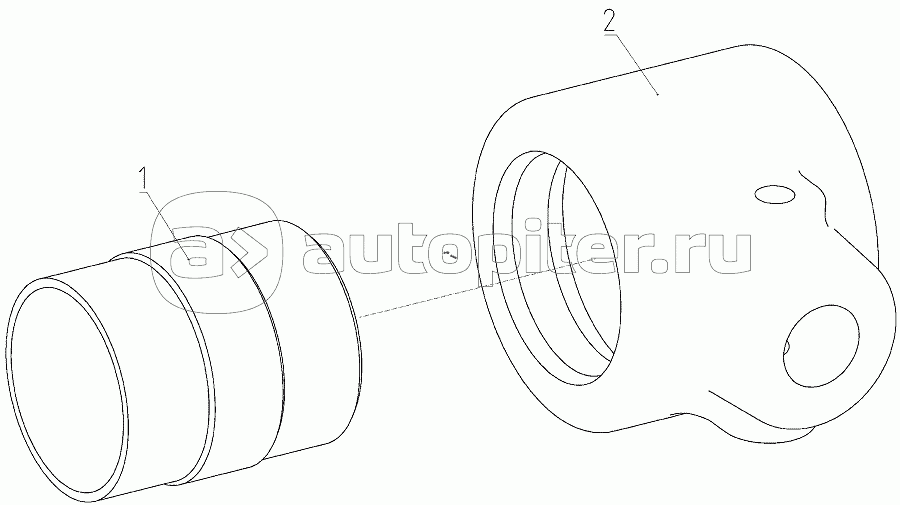 Втулка пальца (142.03.07.190), Иллюстрация действительна для техники, произведенной с 20110502