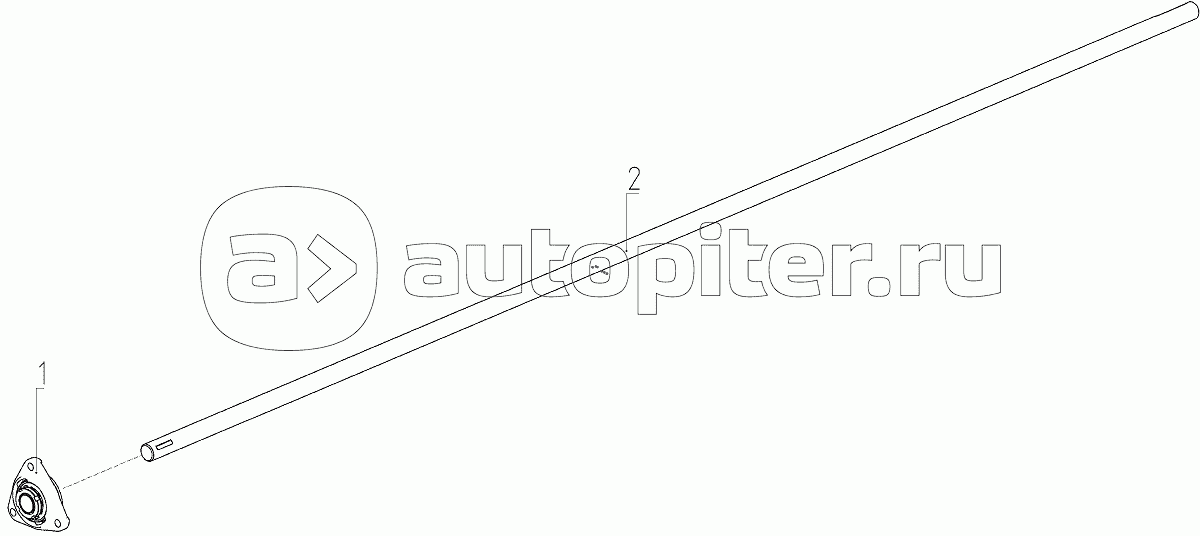 Ось с Подшипником (081.27.04.060-01), Иллюстрация действительна для техники, произведенной с 20051001