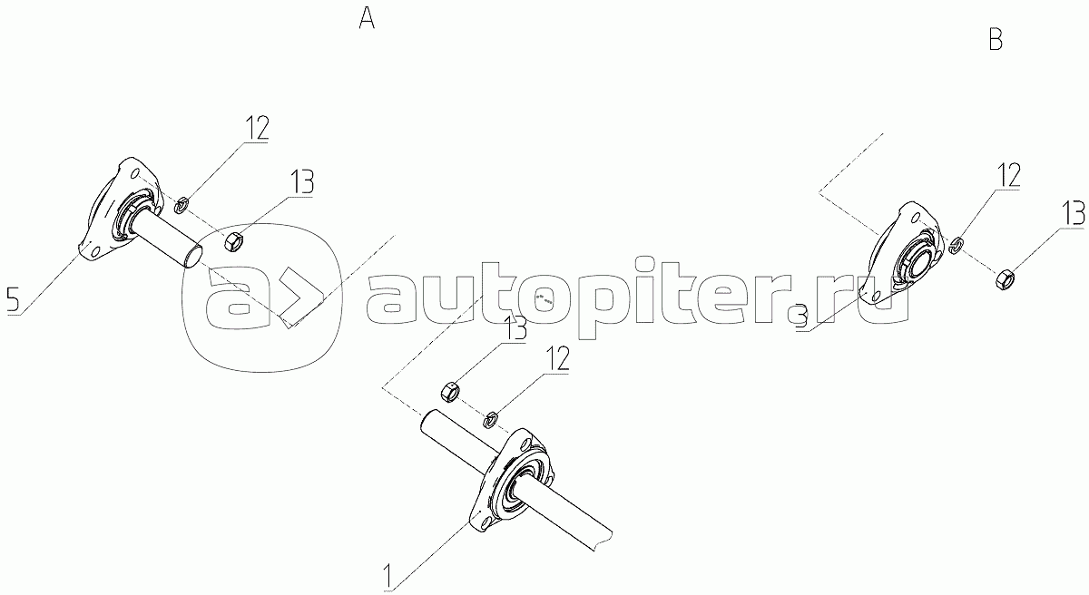 Труба шнека (081.27.20.040-02), Иллюстрация действительна для техники, произведенной с 20110502