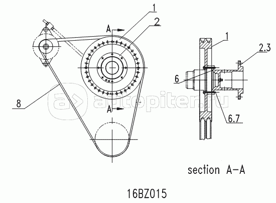 FAN PULLEY, VEE BELT SET AND FAN ADAPTER GP