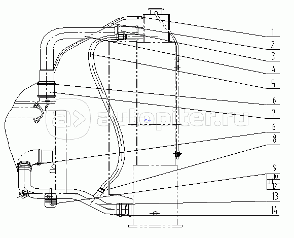 ENGINE APPLICATION COOLANT LINE GROUP S00004833+02