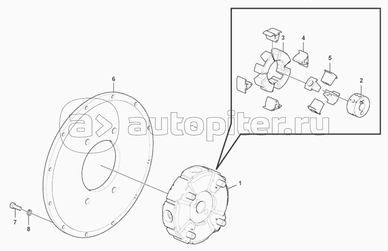 11212924 Pump gearbox with assembling parts