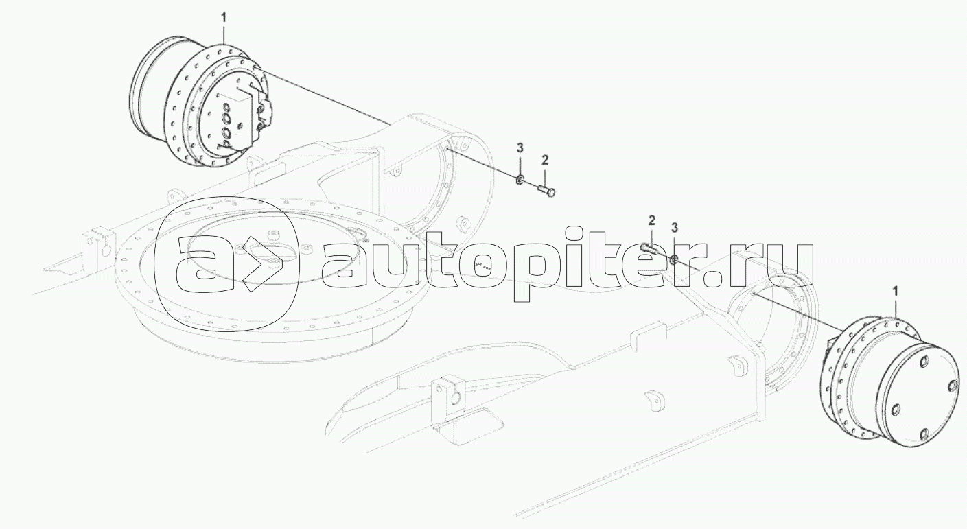 11212937 Travel motor with mounting parts