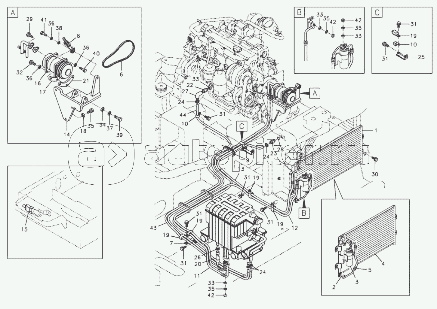11213471 Air conditioning line, cooling and heater
