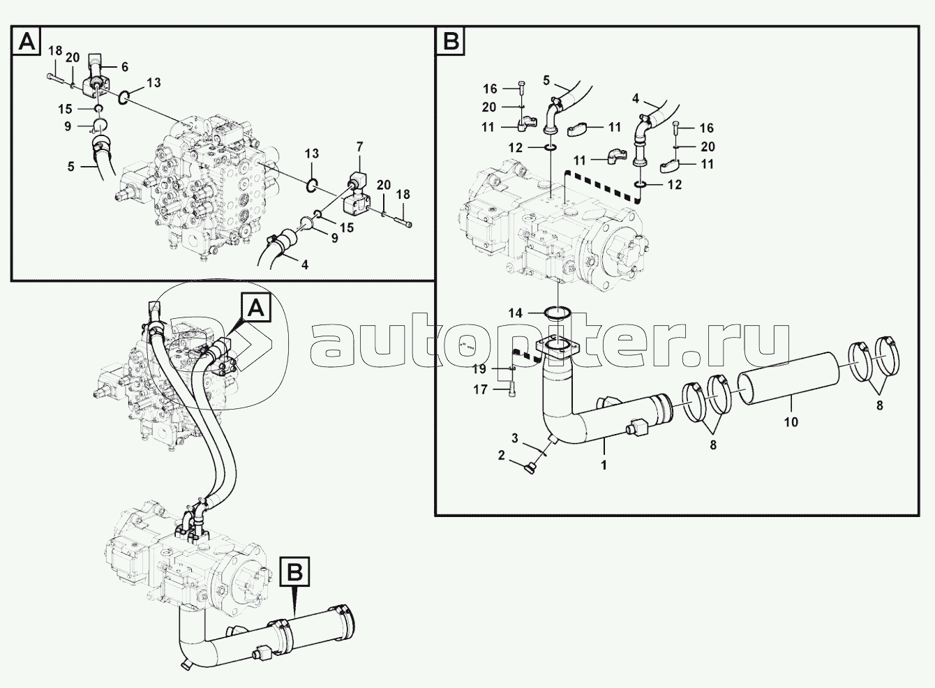 Hydraulic system, hydraulic tank for hydraulic pump
