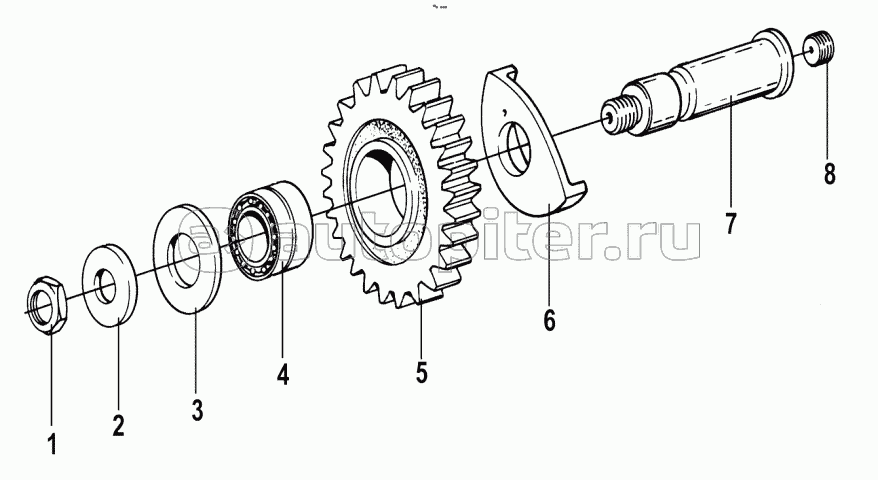 9JS135T-B THE REVERSE GEAR SHAFT ASSEMBLY