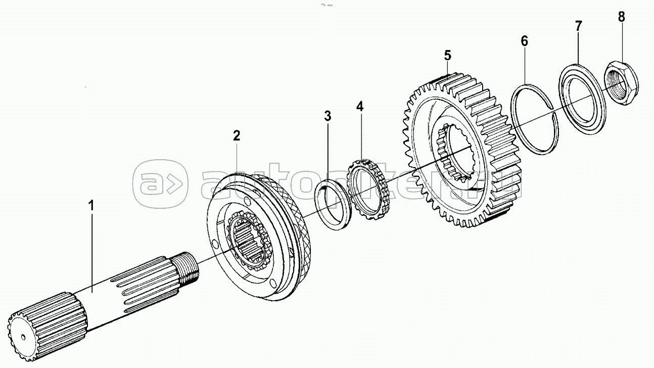 9JS135T-B AUXILIARY BOX MAIN SHAFT ASSEMBLY