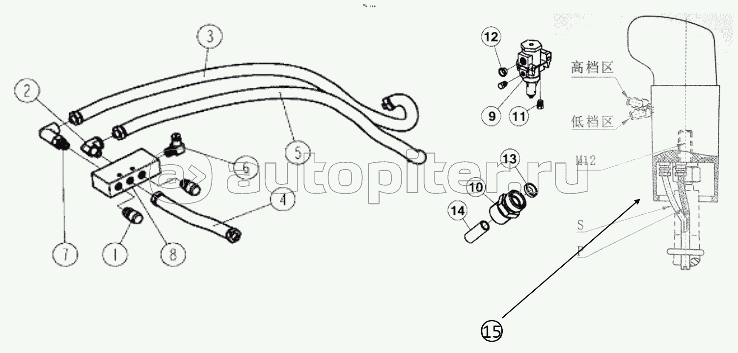 RANGE GEAR AIR VALVE, AIR FILTER PRESSURE REGULATOR, ODOMETER BUSHING (FAST 12JS180TA)