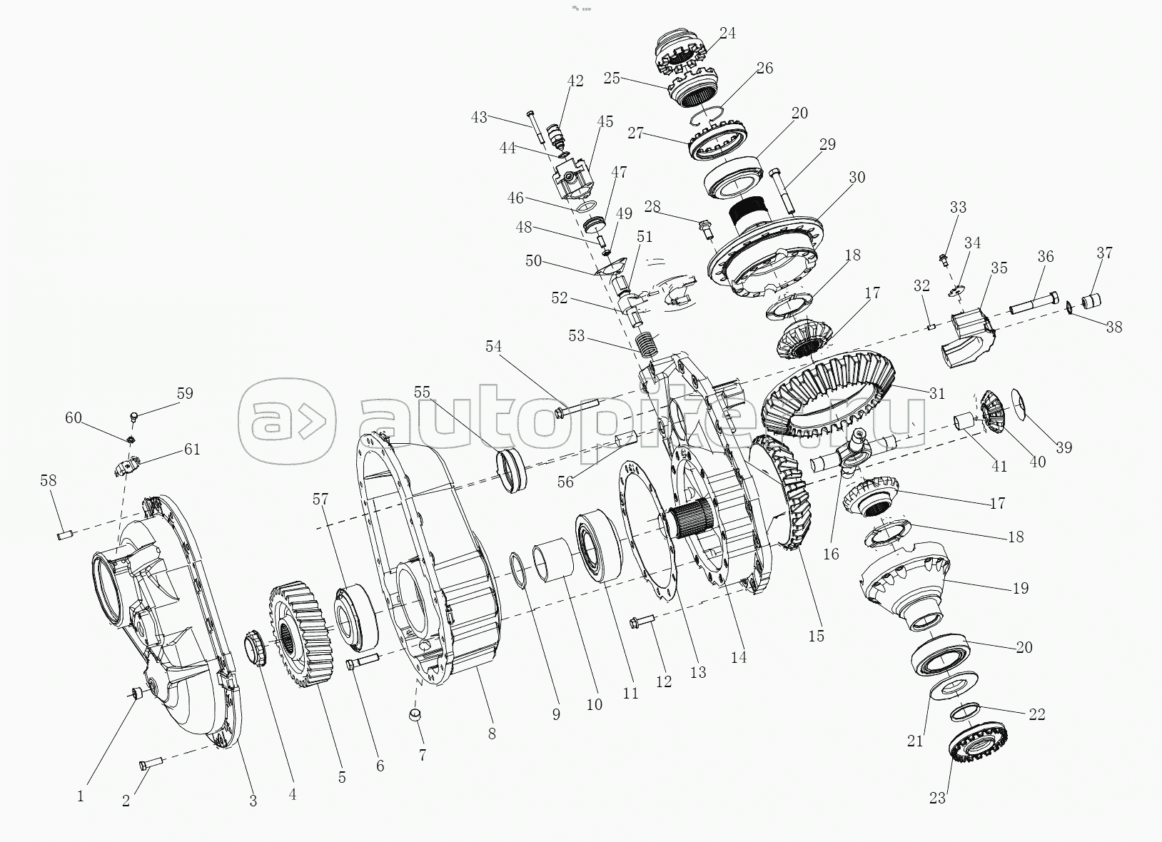 MAN TWO-STAGE DECELERATION DRIVE MIDDLE AXLE MIDDLE SECTION