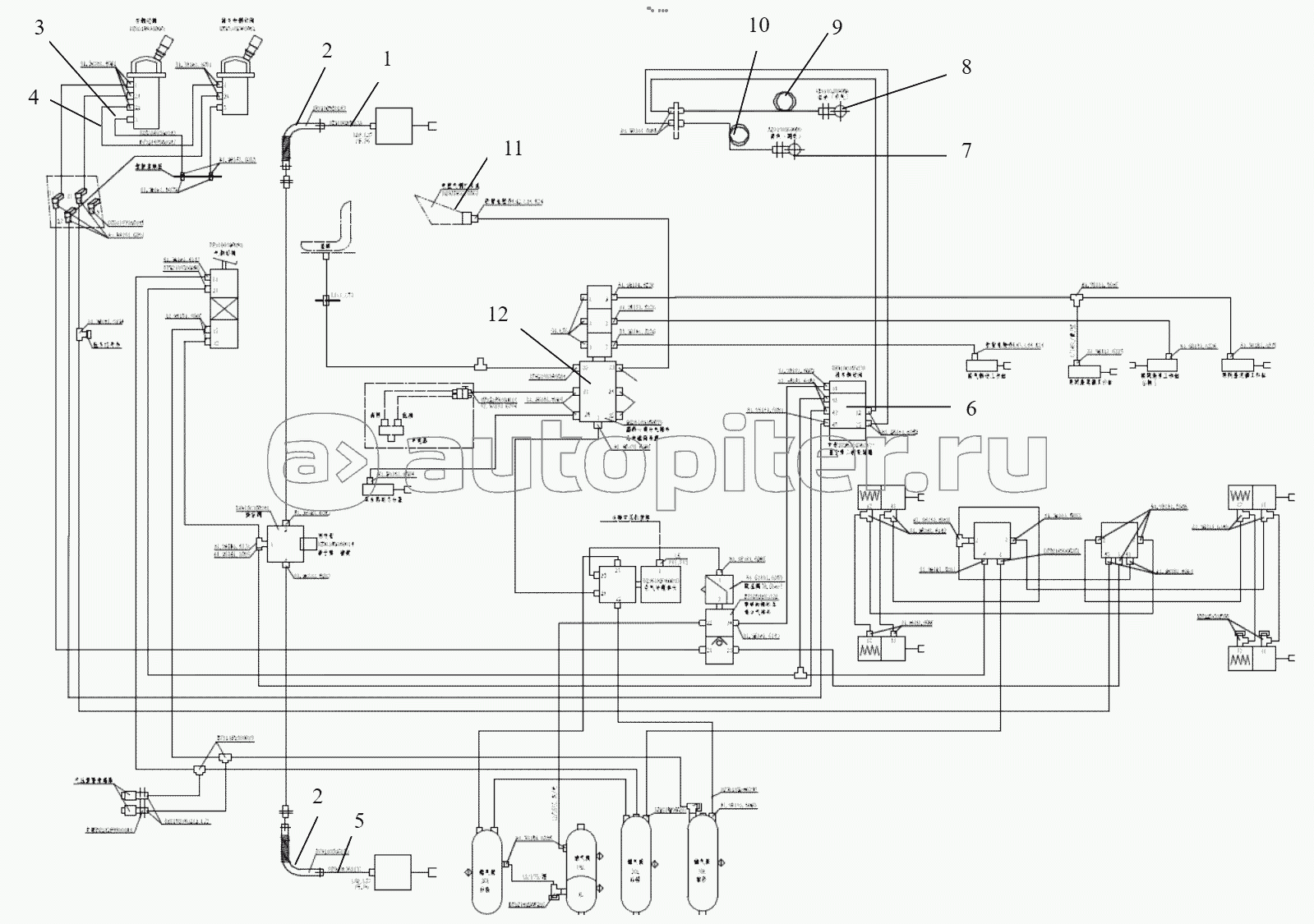DUAL-CIRCUIT BRAKE SYSTEM II FOR TRACTOR 6X4