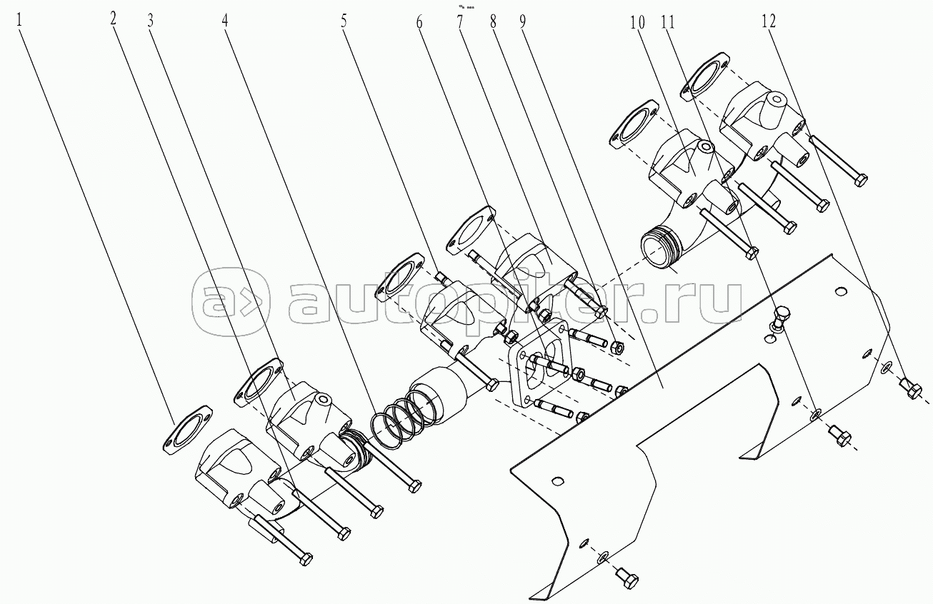 A COMBINED EXHAUST PIPE GRP100110749 300PS