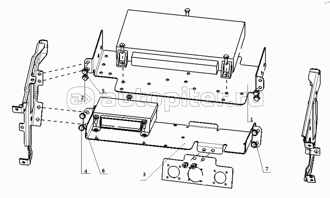 CAB ELECTRICAL APPLIANCES/CONTROLLER BRACKET/CBCU/ABS
